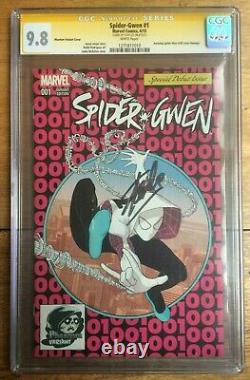Spider-Gwen #1 Pink Phantom Variant CGC SS Signed by Stan Lee 9.8 ASM 300 Homage