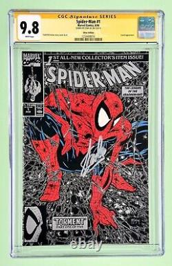 Spider-Man #1 (CGC 9.8) 1990 Silver Edition, Todd McFarlane, Signed by Stan Lee