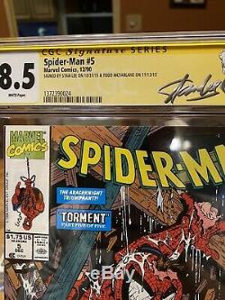 Spider-Man #5 (Dec 1990, Marvel) CGC Signed By Stan Lee And Todd McFarlane