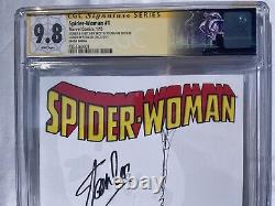 Spider-Woman #1 CGC 9.8 Original Sketch by SKOTTIE YOUNG & Signed by STAN LEE