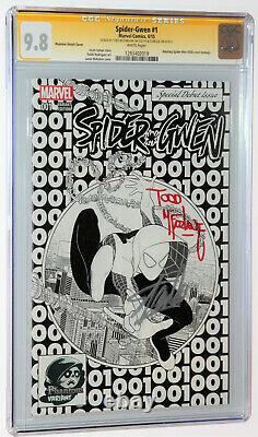Spider-gwen #1 Cgc Ss 9.8 Signed 2x By Stan Lee & Todd Mcfarlane, Phantom Sketch