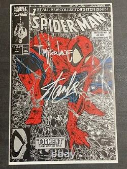 Spider-man # 1 (1990) Silver Signed Stan Lee & Todd Mcfarlane, Nm, No Coa