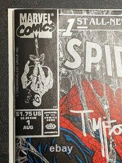 Spider-man # 1 (1990) Silver Signed Stan Lee & Todd Mcfarlane, Nm, No Coa