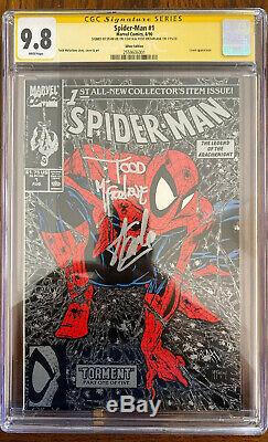 Spider-man #1 Cgc 9.8 Silver Edition Ss Signed By Stan Lee & Todd Mcfarlane 1990