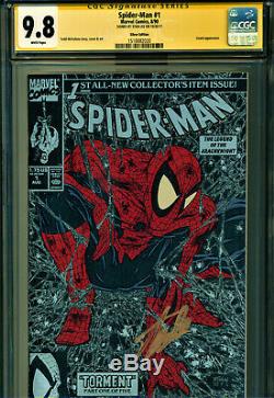 Spider-man #1 Cgc 9.8 Ss Signed In Gold By Stan Lee! Mcfarlane Art! Classic Cvr