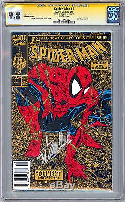 Spider-man #1 Cgc-ss 9.8 Rare Wal-mart Upc Code Variant Signed Stan Lee 1990