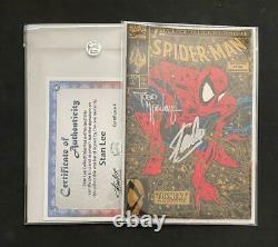 Spider-man #1 Signed By Stan Lee & Todd Mcfarlane Gold Cover Amazing 300 361