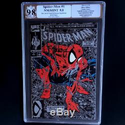 Spider-man #1 Silver Edition Signed Stan Lee + Mcfarlane 9.8 Pgx Ss 1990