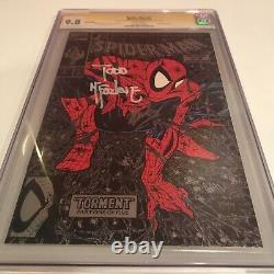Spider-man 1 Torment Silver Variant Cgc 9.8 2x Ss Signed Stan Lee Todd Mcfarlane