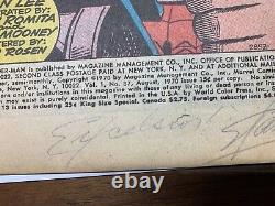 Spider-man #87 Signed Stan Lee Excelsior 93' In Pencil And John Romita Sr