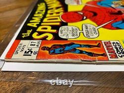 Spider-man #87 Signed Stan Lee Excelsior 93' In Pencil And John Romita Sr