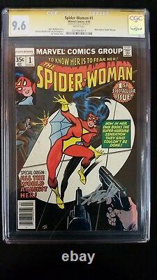 Spider-woman #1 Cgc 9.6 Ss Signed Stan Lee 1st Issue Marvel White Pages