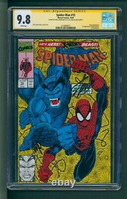 Spiderman #15 CGC 9.8 White Signed by Erik Larsen & Stan Lee