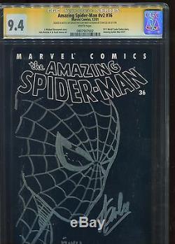 Spiderman# V2 #36 CGC 9.4 Signed and Sketch by David Finch and Stan Lee