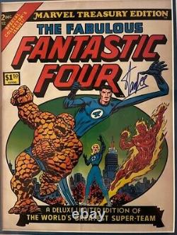 Stan Lee Autographed Comic Book Fabulous Fantastic 4 #2 Marvel Treasury Edition