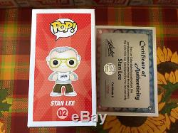 Stan Lee Comicon Exclusive Funko Pop Signature Shirt Stan Lee Signed with COA