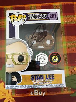 Stan Lee GOTG Funko Pop 2018 Custom Christmas Exclusive Stan Lee signed