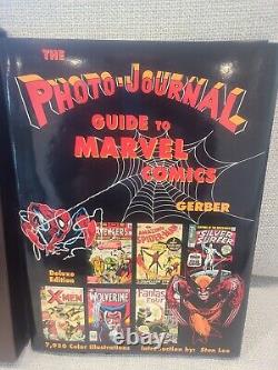 Stan Lee & Gerber Signed Photo-journal Guide To Marvel Comics Deluxe Edition