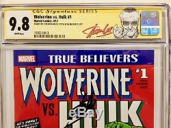 Stan Lee Len Wein Signed CGC 9.8 Signature SS Wolverine Hulk #1 True Believers