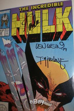 Stan Lee Len Wein Todd McFarlane Signed Incredible Hulk #340 Wolverine JSA COA
