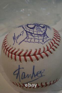 Stan Lee /Marat Mychaels Signed Sketch SPIDER-MAN Art Baseball JSA COA 1/1