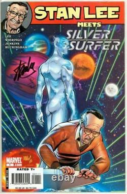 Stan Lee Meets Silver Surfer Df Dynamic Forces Signed Stan Lee Coa #2 /2 Marvel