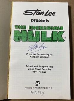 Stan Lee Presents The Incredible Hulk A Video Novel Signed Stan Lee 1979 VF/NM