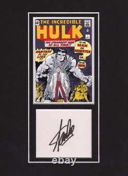 Stan Lee Signature Matted / Mat Signed Jack Kirby Art The Incredible Hulk #1