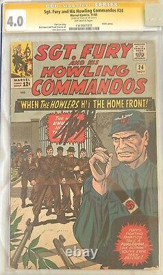 Stan Lee Signed 1965 Sgt. Fury and His Howling Commandos #24 CGC 4.0