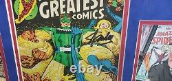 Stan Lee Signed Autographed Comic Book Framed With Action Figures Amazing! GA 70