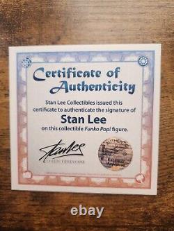 Stan Lee Signed Funko Pop Stan Lee #3 With COA Pop Protector Comikaze Exclusive