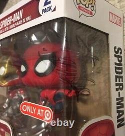 Stan Lee Signed Iron Man & Spider-Man 2-Pack Target Exclusive Funko Pop