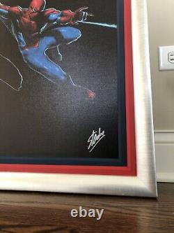 Stan Lee Signed Marvel Print Numbered Limited Edition 4/10 Spiderman
