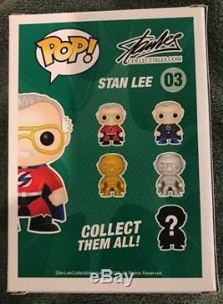 Stan Lee Signed Red Chrome Funko Pop! 2017 Comikaze Exclusive LE 12