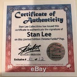 Stan Lee Signed Red Chrome Funko Pop! 2017 Comikaze Exclusive LE 12