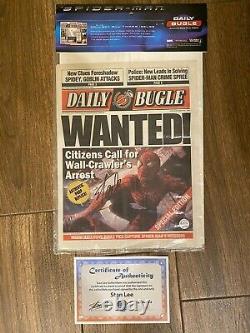 Stan Lee Signed Spider-Man Daily Bugle Movie Prop Newspaper Replica