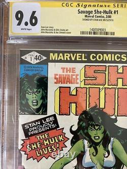 Stan Lee Signed The Savage She-hulk 1 Cgc 9.6 Ss First Appearance Nm+ 1980