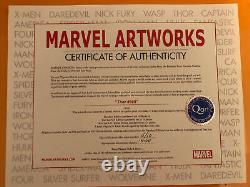 Stan Lee Signed Thor & Loki Original Marvel Comic Canvas Artwork Framed with Coa