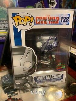 Stan Lee Signed War Machine Civil War Funko Pop #128 with COA Marvel Comics Rare
