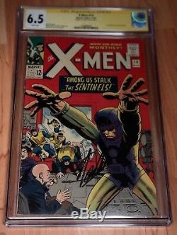 Stan Lee Signed X-Men #14 CGC 6.5 Marvel 1965 1st App Sentinels