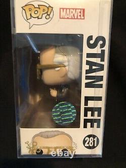 Stan Lee Signed by Stan Lee Funko Pop #281 Exclusive Excelsior Approved Holo