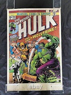 Stan Lee signed Marvel The Hulk & Wolverine Comic poster 24x36 JSA COA