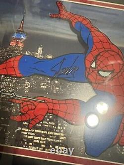 Stan Lee signed Spider-man picture framed