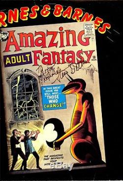 Steve Ditko Signed Album Cover Stan Lee Jim Shooter Amazing Adult Fantasy Cgc Ss