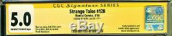 Strange Tales #128 CGC 5.0 SS Signature Series Signed Stan Lee