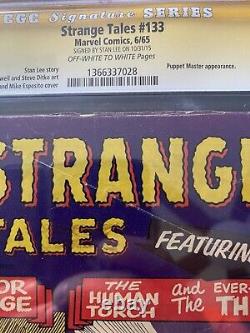 Strange Tales #133 signed by Stan Lee, CGC 3.0