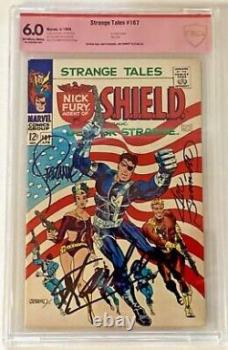 Strange Tales #167 CBCS 6.0 3X's Signed by Jim Steranko, Stan Lee & Joe Sinnott