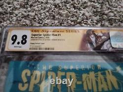 Superior Spider-Man 1 Variant cgc 9.8 Signed By Stan Lee/Ryan Stegman label