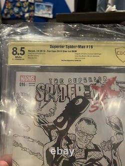 Superior Spider-Man #16 Signed Stan Lee 2013 Fan Expo Toronto Sketch CBCS 8.5