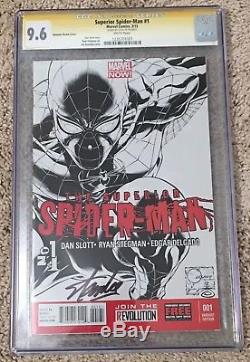 Superior Spiderman #1 CGC SS 9.6 Signed by Stan Lee Quesada Sketch Variant